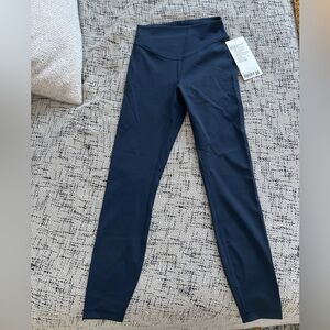BNWT Navy Lululemon Wunder Under Smoothcover HR Tight 25 inches